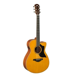 Yamaha AC5M VN w/ Hardshell Case - Made in Japan; SMall Body Acoustic Electric - Vintage Natural